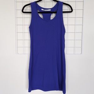 Athleta Blue Angled Seams Racerback Tank